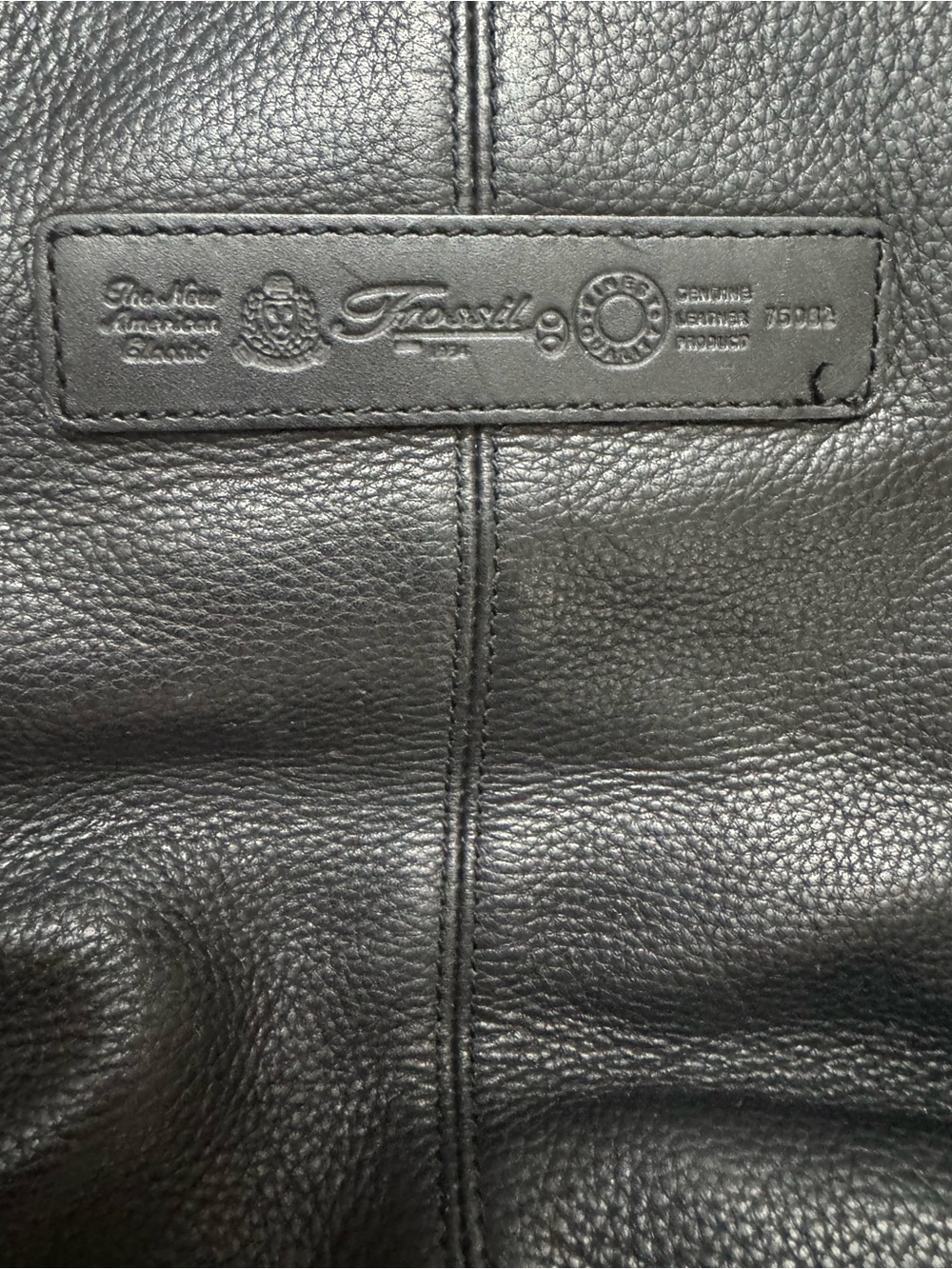 Fossil Vintage 1954 Black Leather Satchel/Crossbody Bag - Picture 7 of 9